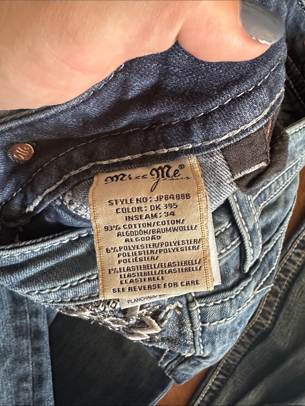 Miss Me Blue Embroidered bootcut Jeans Duo - Picture 4 of 7